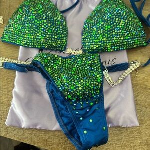 Angel Competition Bikinis Blue & Green suit